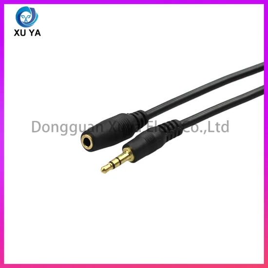 Gold Plated 3.5 3-Pole Jack Trs Connector Metal Head Plug Aux Stereo Cable Audio Auxiliary Extension Headset Cable