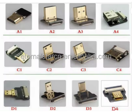 Manufactory OEM ODM Drop Shipping Stock Camera Flat Flex Thin HDTV Cable Fpv HDMI Connector