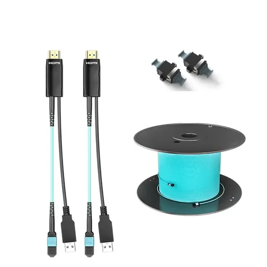 Detachable MPO 48gbps HDMI 2.1 8K@60Hz Aoc Optical Fiber Cable to HDMI for HDTV
