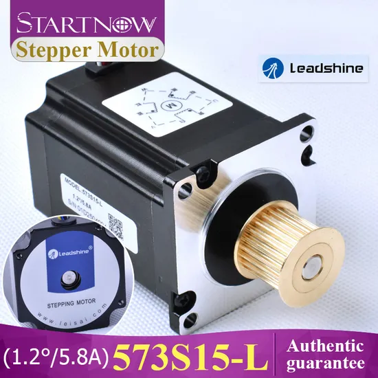 Startnow NEMA23 Stepping Motor 573s15-L with Synchronous Pulley 5.8A Axis Diameter 8mm 6 Wires Leadshine Stepper Motor