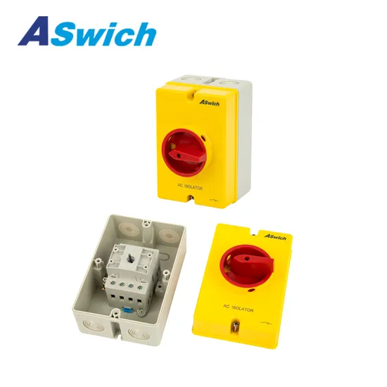 IP65 Waterproof AC Isolator 2p 415V 690V 35A 60A 80A TUV Approved Padlocked Isolation Switch