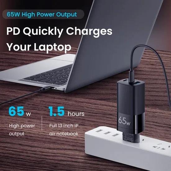 EU 65W GaN USB Universal Multifunction Portable 3 Ports Quick Charger