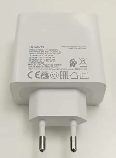 EU Charger for Huawei USB-C Adapter 65W Hw-00325ep0 Fast Charge