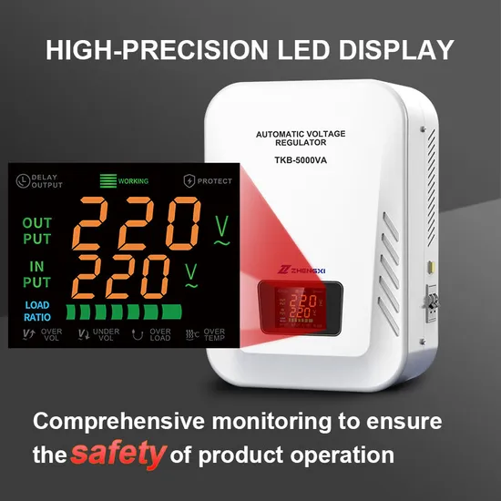 AC Voltage Regulators Stabilizers Automatic Single Phase Relay Type Wall Mounted Full Home