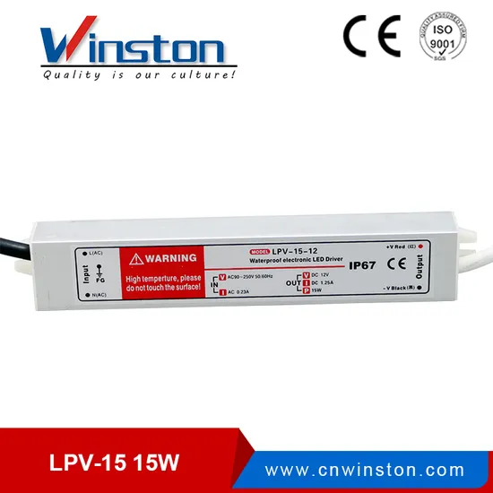 Winston Waterproof 15W LED Driver Power Supply with Ce
