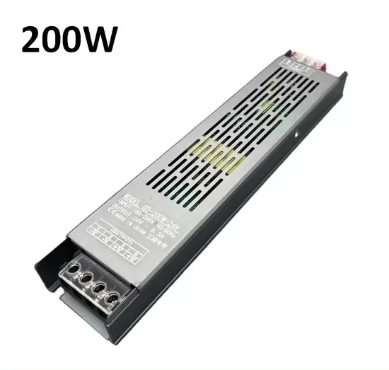 12V/24V 200W IP20 LED Driver Adaptor for Strips Lighting