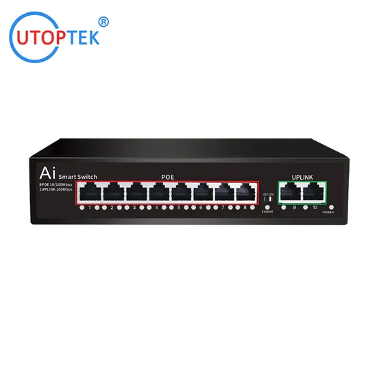 OEM/ODM Poe Switch 4 8 16 24 Ports 10/100m Gigabit Unmanaged 48V Ethernet Fiber Switch Poe IEEE802.3af/at Suitable CCTV NVR