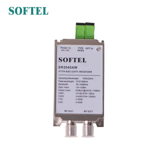 FTTH AGC CATV Micro Optical Node Cable TV Optical Node 2 Outputs Mini FTTH Node