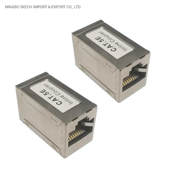 Cat5e/CAT6/CAT6A FTP/STP RJ45-RJ45 8p8c Shielded Inline Coupler Keystone Jack RJ45 Connector Network FTP Inline Coupler Module Jack