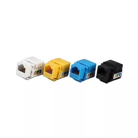 OEM ODM RJ45 UTP Cat5e Keystone Jack Wall Panel Mount Connector in-Line Coupler Face Plate