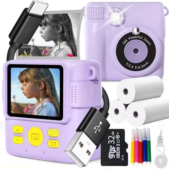 Cmxelcs Kids Camera Instant Prints, Toddler Baby Instant Print Digital Camera Toys for Children
