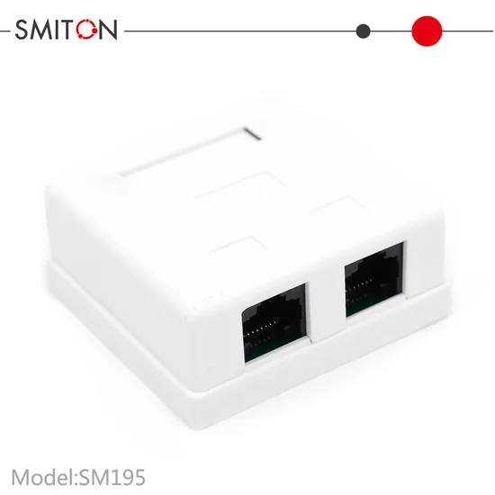 Double Port Network RJ45 Surface Wall Mounted Outlet Box