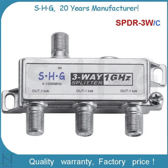 5-1000MHz/1218MHz Balance/Un-Balance 3 Way Indoor CATV Splitter