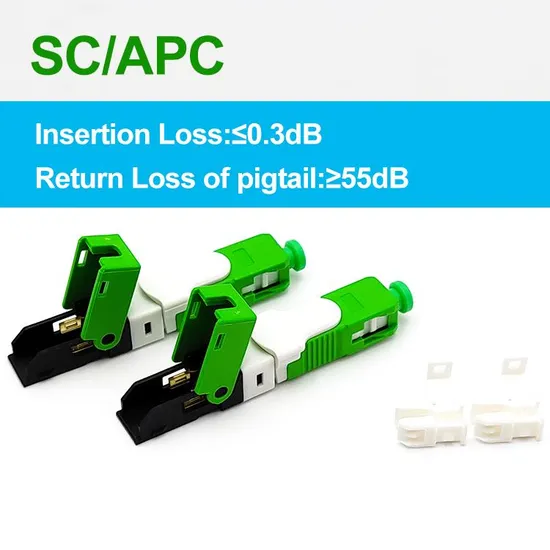 Sc/APC Mechanical Fiber Optic Quick Fast Connector for FTTH Drop Cable