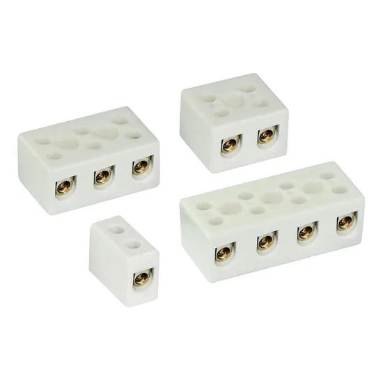 Family Production in France Steatite Connection Block High Temperature Insulating Ceramics 450V RoHS Ceramic Terminal Block