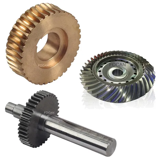 Brass Aluminium Stainless Steel Worm Wheel Drive Shaft Bevel Gear for Drilling Machine/ Reducer/ Pile-Driver Tower/ Oil Machinery