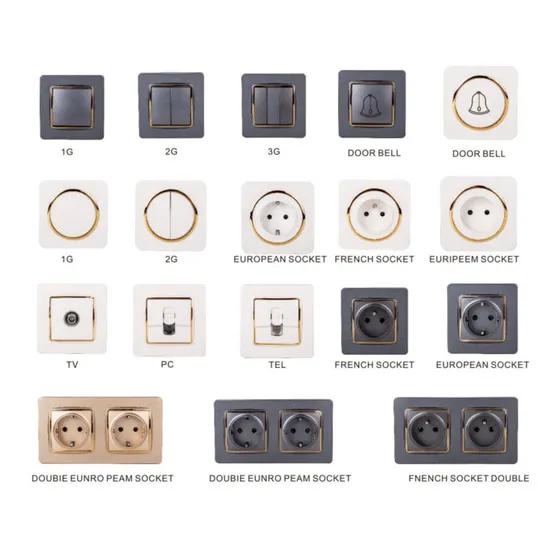 Abuk EU French Standard PC Panel Electric Power Wall Light Switches and Sockets Wandschalter Steckdosen Und Lichtschalter