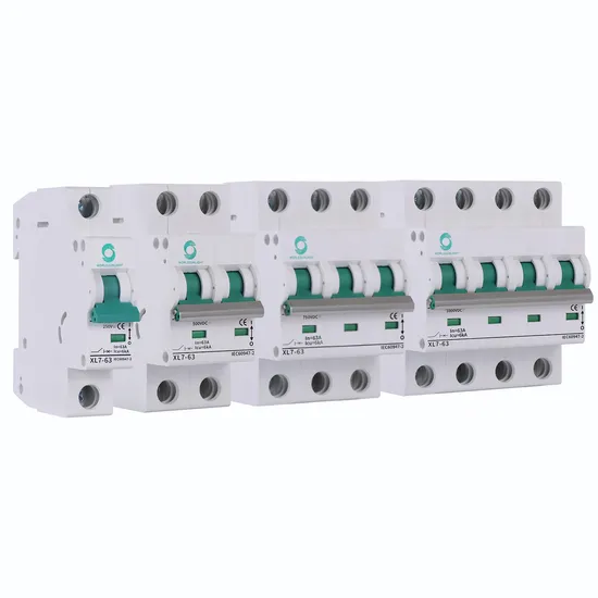 TUV IEC CE XL7 6ka 250V 500V 600V 800V 1000V 1p 2p 3p 4p 10A 16A 20A 25A 32A 40A 50A 63A Solar PV DC MCB Mini Circuit Breaker