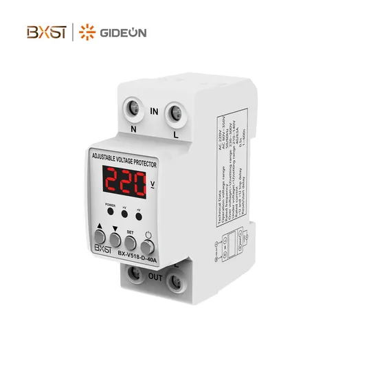 Bx-V518-DV 40A Single Phase Adjustable Over and Under Voltage Protector
