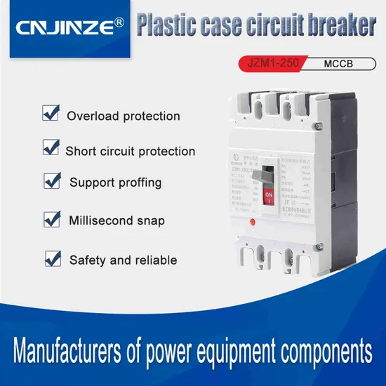 Manufacturers Sell Jzm1 (CM1) Series 225A Plastic Case Circuit Breakers MCCB