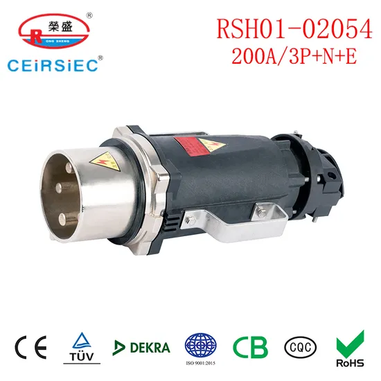 200A Large AMP Flush Mounted Receptacles Socket IEC Standard 5 Pin Large Current Panel Socket