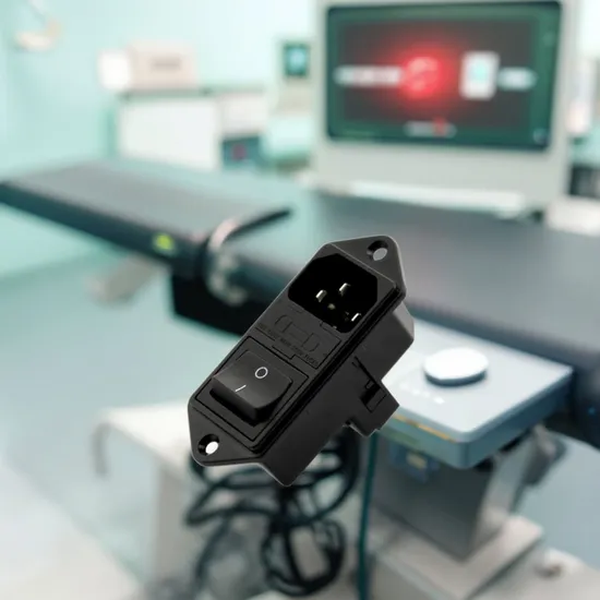 IEC C14 with Double Fuseholder Power Entry Module Medical AC Power Socket