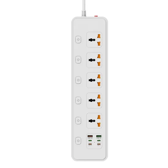 Source Factory 3000W Universal Power Strip with 5 Socket 45W Charging Port