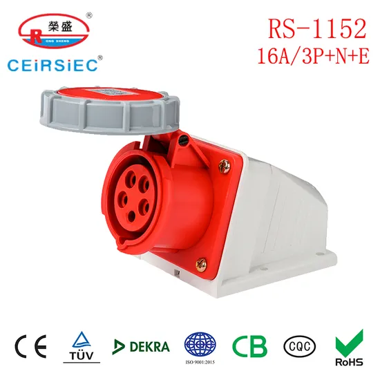 16A 5p Surface Mounted Industrial Socket Industrialsocket with Nylon European Standard Socket