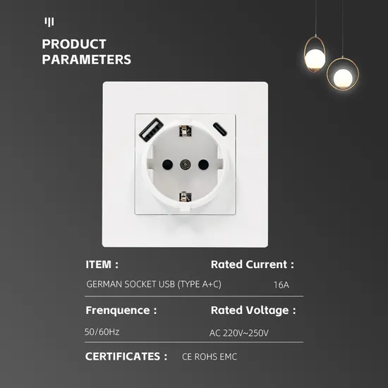 EU Type Socket Germany Socket with Type a C USB Charger Socket