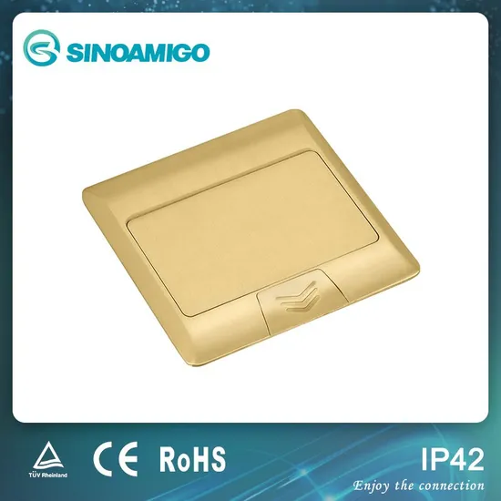 1 Gang Pop up Rectangular Floor Power Sockets 4 Modules