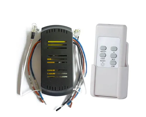 Infrared Ceiling Fan Remote Control Kit with Rectangular Receiver