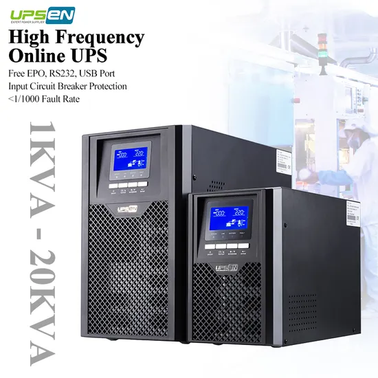 Uninterruptible Power Supply High Frequency UPS Double Conversion Online UPS Power 1kVA - 20kVA with PF0.9 PF1 Output IEC / Schuko / Universal / NEMA Outlets