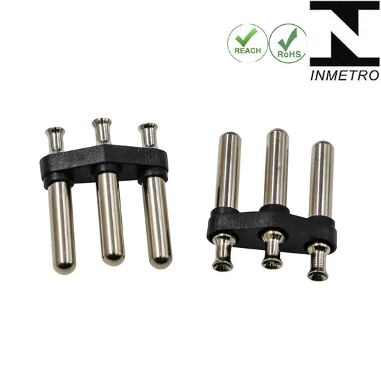 Dual-Material Plug Insert (Inmetro, Brazil 3pins)