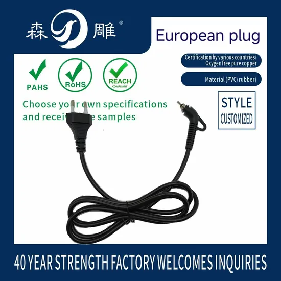 Durable EU AC Power Cord with VDE Certification for Safety