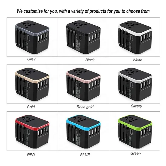 Travel Adapter Worldwide All in One Adapter Wall Charger for USA EU UK Aus