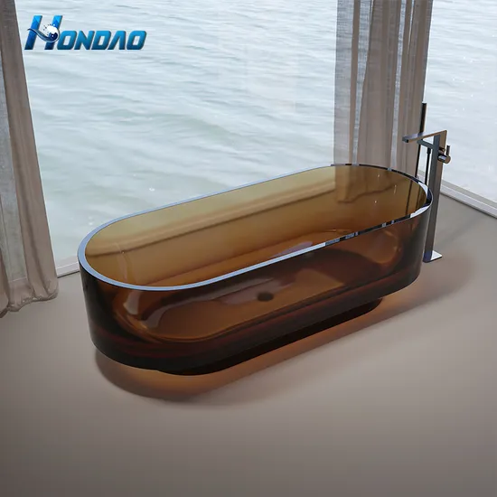 New Design Clear Resin Bath Tub Transparent Resin Bathtub
