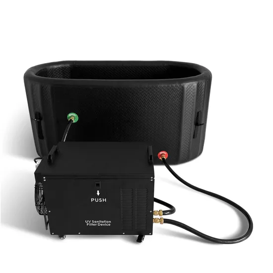 Hot Selling XL Portable Indoor Cold Plunge Recovery Ice Bath Barrel Tub Pod Machine with Filter Water Chiller Cooling System Set