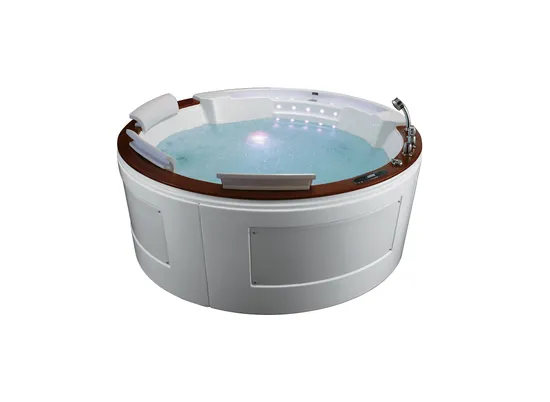 Home Bathroom 3 Persons Round Acrylic Hot Freestanding Bathtub with Jakuz