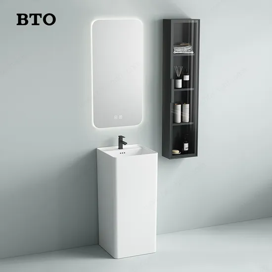 Bto Patent Design Standing Wash Basin Sanitary Ware Ceramic Sink Pedestal Basin
