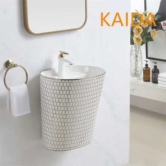 Chaozhou Factory Hanging Round Shape Ceramic Hand Wash Basin for Bathrooms Oval Wall Hung Basin