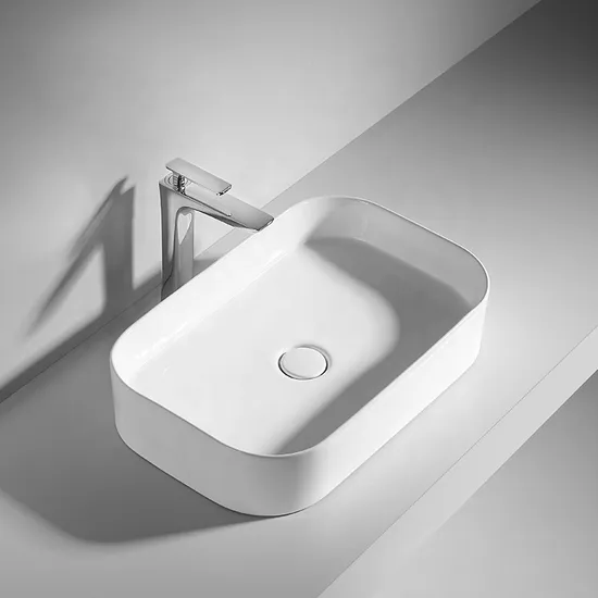 Bto Factory Price Minimalism Square Design Ceramica Sanitary Ware Countertop Wash Sink Art Basin