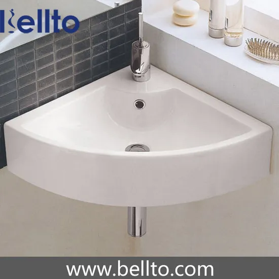 Wholesales High Quality Ceramic Corner wash sink cloak room  Triangular Sink