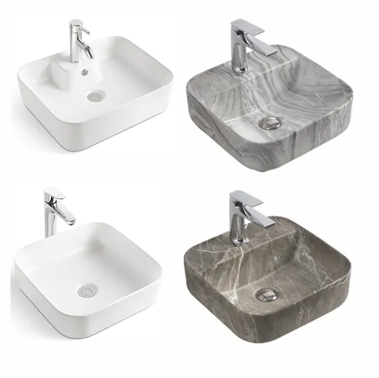 Matt Color Modern Home Decor Sanitary Ware Ceramic Counter Top Art Basin Bowl Bathroom Hand Wash Basin