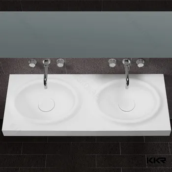 Bathroom Acrylic Artificial Stone Solid Surface Pedestal Basin Wall Hung Basin 0513