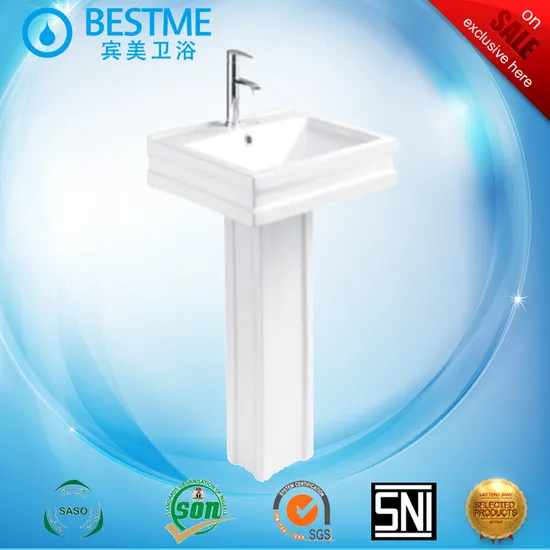 Rectangular Hand Wash Bathroom Sink Ceramic Wash Basin (Bc-7335)