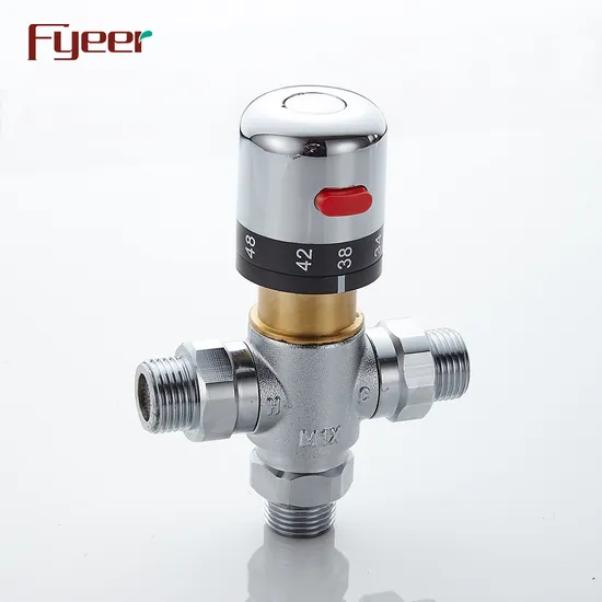 Fyeer Factory Price DN15 DN20 Temperature Control Brass Thermostatic Mixing Valve