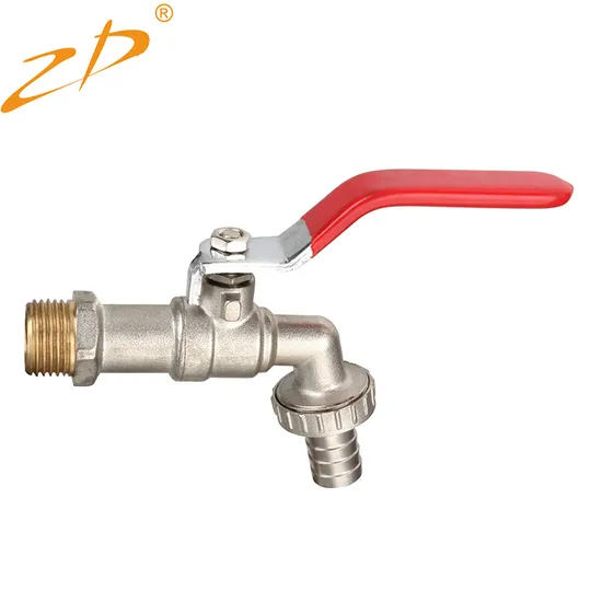 China Factory 1/2"-1" Brass Nickel Plated Hose Cock Bibcock Tap