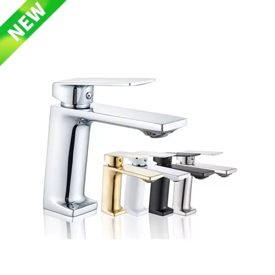 Matte Black Square Basin Faucet Black Bathroom Washbasin Mixer Tap Single Handle Mixer Tap Basin Tap Water Faucet