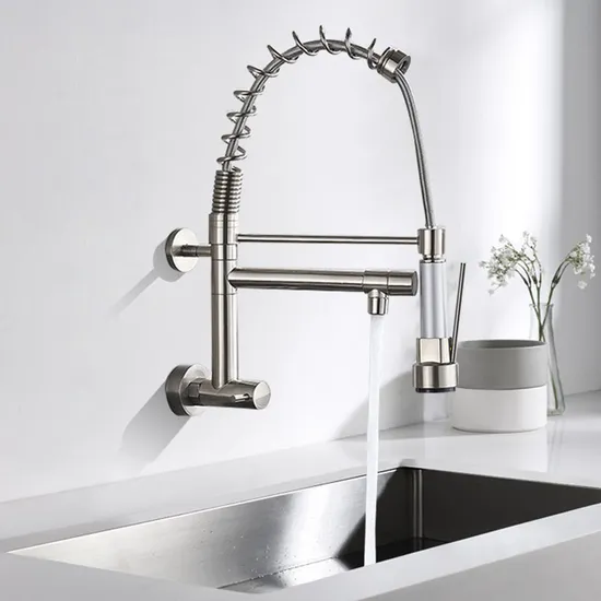 Versatile Deck Mounted Kitchen Faucet with Pull-out Spray