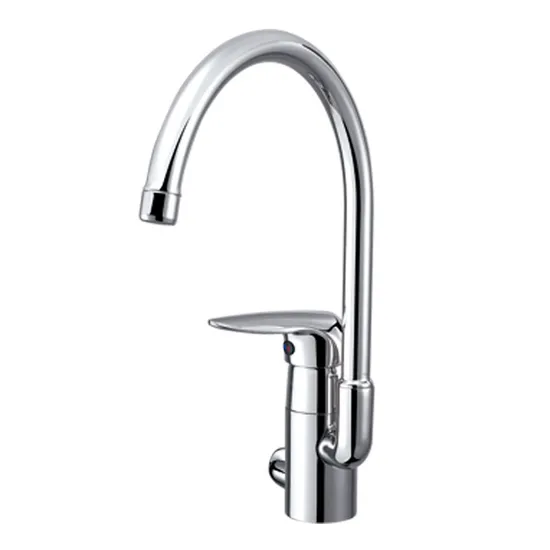 High Neck Ceramic Cartridge Sink Mixer Brass Kitchen Faucet